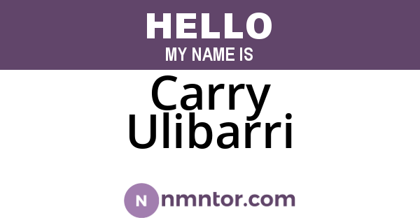 Carry Ulibarri