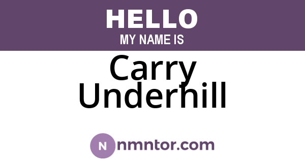 Carry Underhill