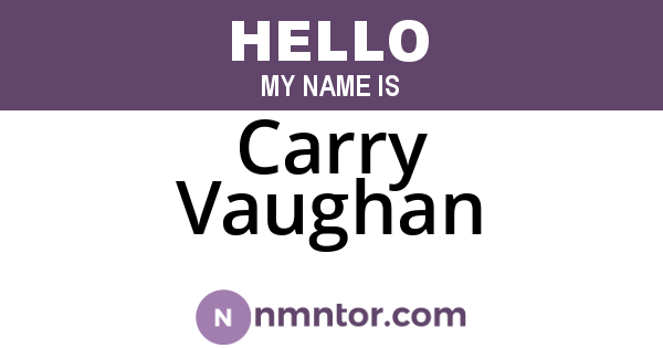 Carry Vaughan