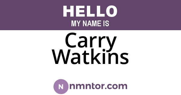 Carry Watkins