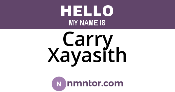 Carry Xayasith