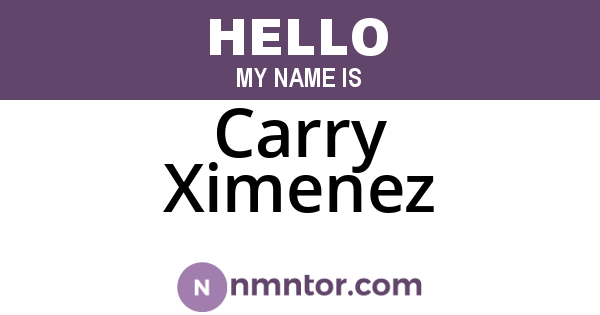 Carry Ximenez
