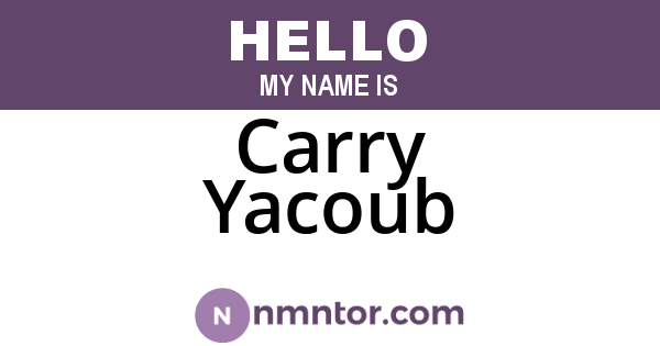 Carry Yacoub
