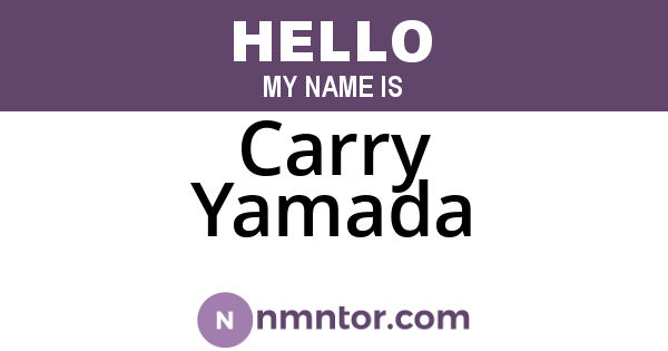 Carry Yamada