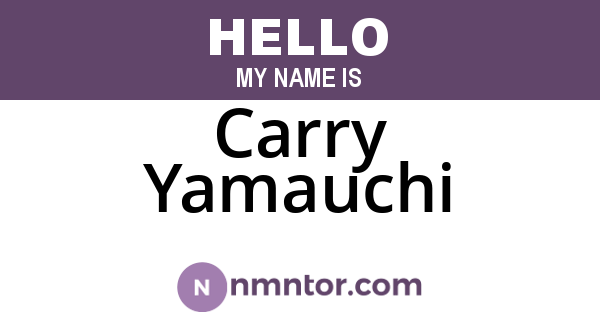 Carry Yamauchi