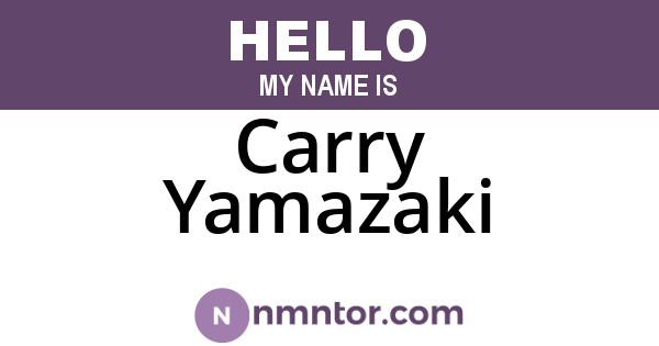 Carry Yamazaki