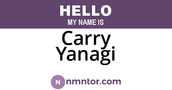 Carry Yanagi