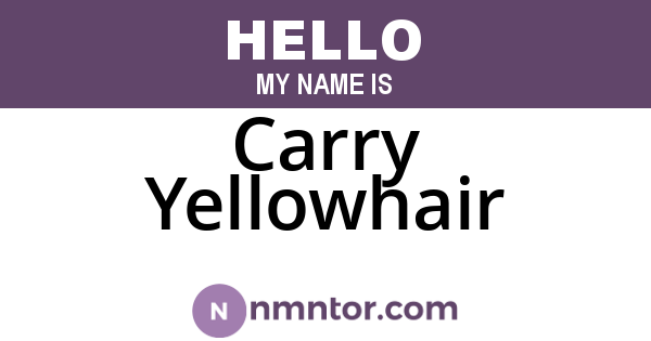 Carry Yellowhair