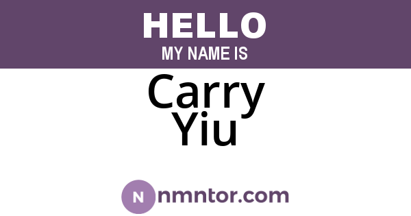 Carry Yiu
