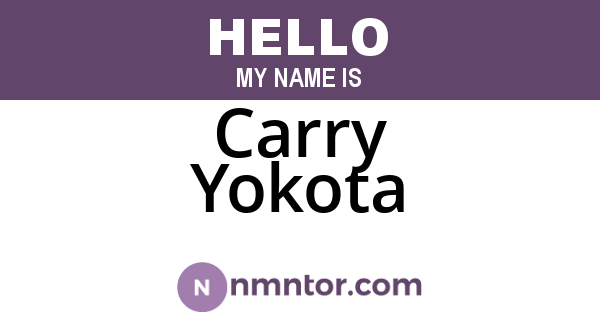 Carry Yokota