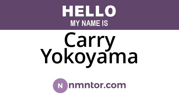 Carry Yokoyama