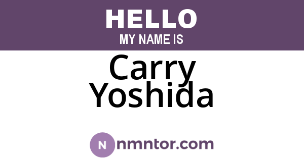 Carry Yoshida