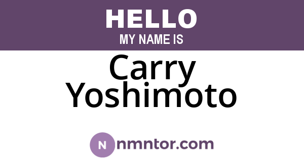 Carry Yoshimoto