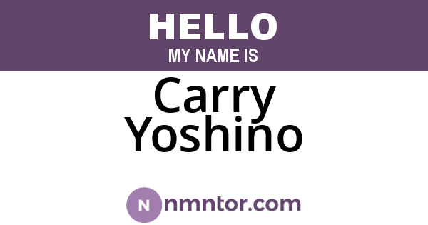 Carry Yoshino