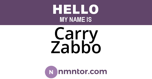 Carry Zabbo