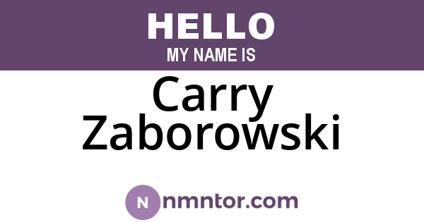 Carry Zaborowski
