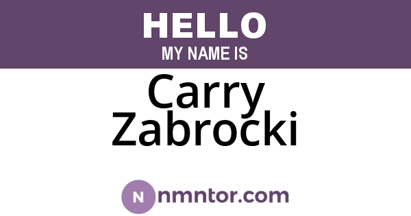 Carry Zabrocki