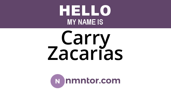 Carry Zacarias
