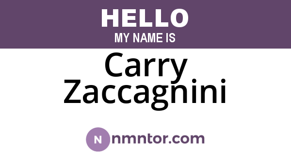 Carry Zaccagnini