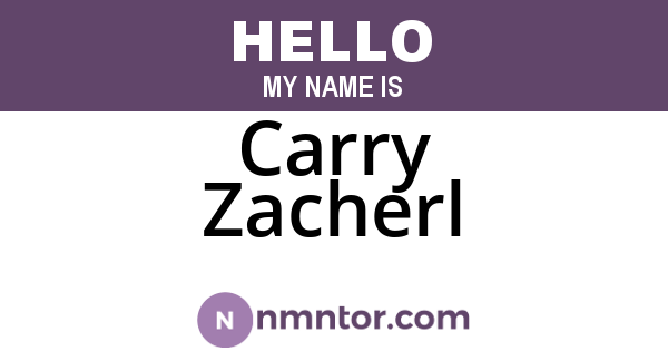 Carry Zacherl
