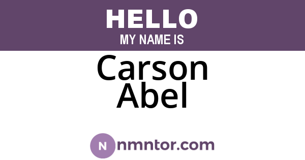 Carson Abel