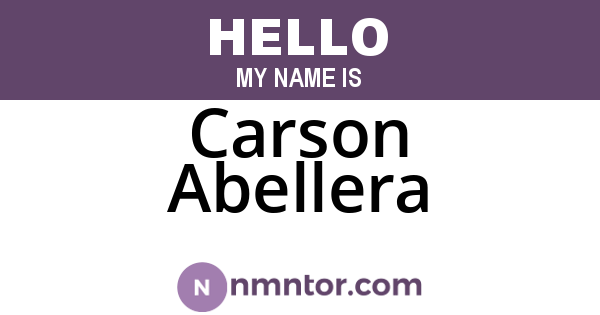 Carson Abellera