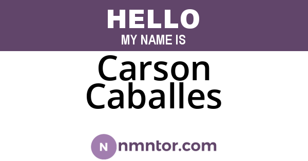 Carson Caballes