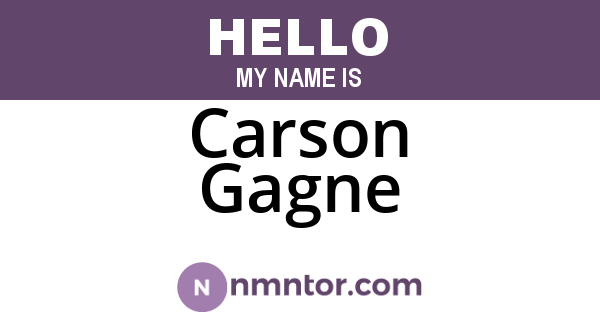 Carson Gagne