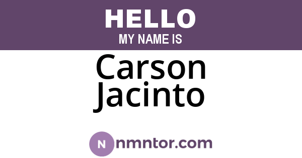 Carson Jacinto