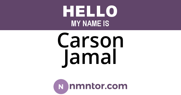 Carson Jamal