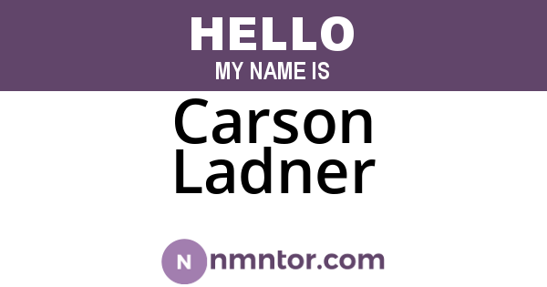 Carson Ladner