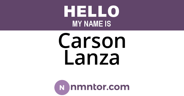 Carson Lanza