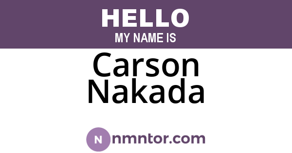 Carson Nakada