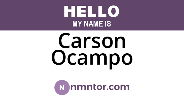 Carson Ocampo