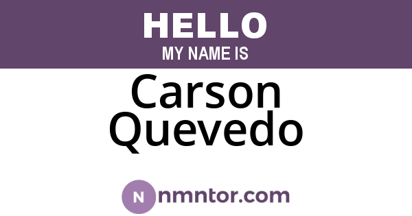Carson Quevedo