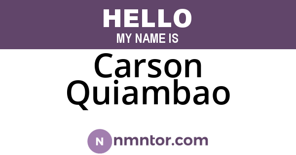 Carson Quiambao
