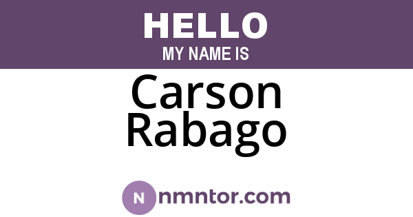 Carson Rabago