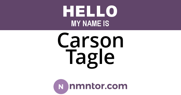 Carson Tagle
