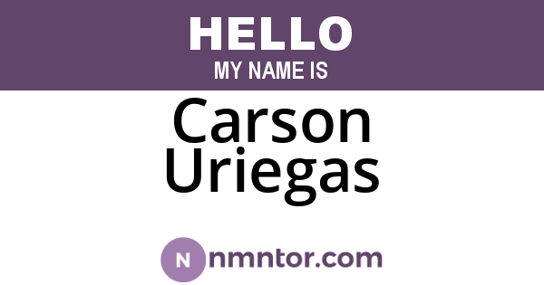 Carson Uriegas