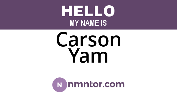 Carson Yam