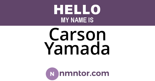 Carson Yamada