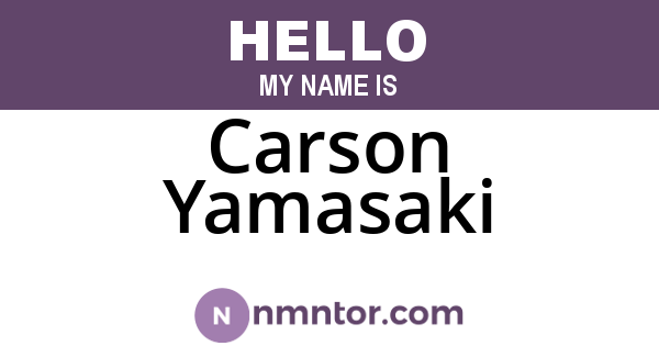 Carson Yamasaki
