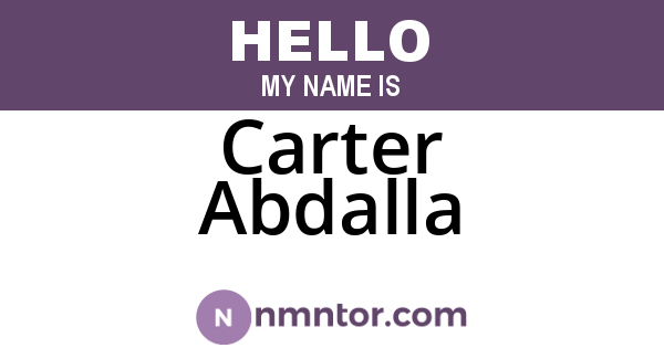 Carter Abdalla
