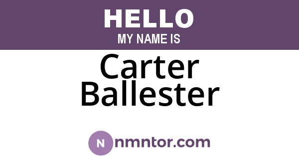 Carter Ballester