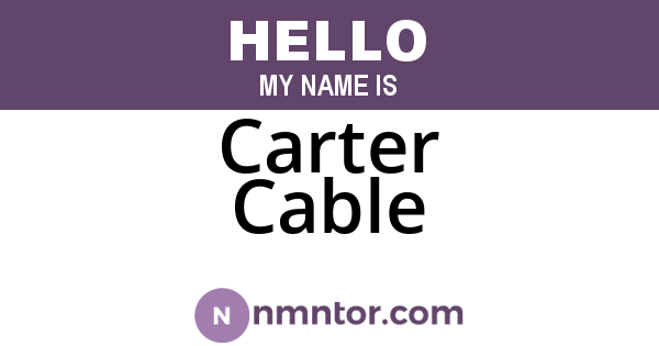 Carter Cable
