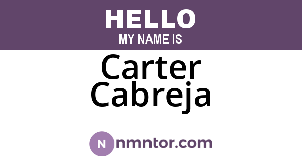 Carter Cabreja