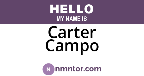 Carter Campo