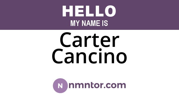 Carter Cancino