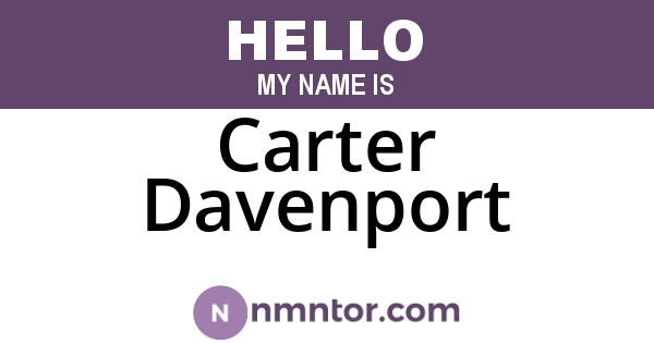 Carter Davenport