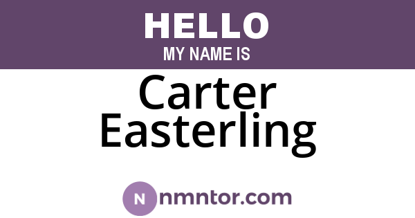 Carter Easterling